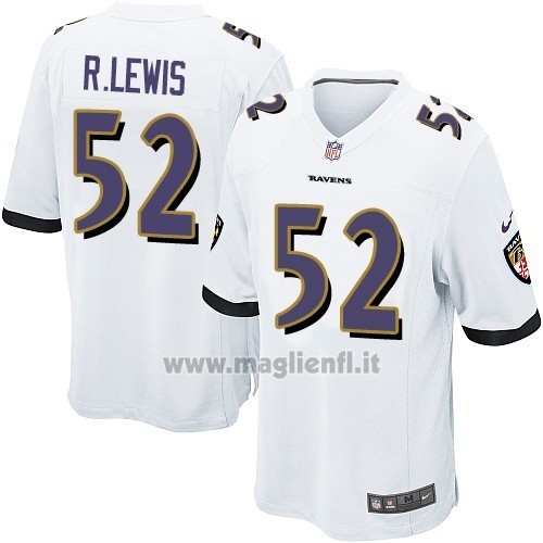 Maglia NFL Game Bambino Baltimore Ravens R.lewis Bianco